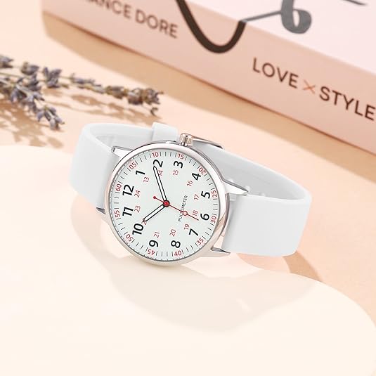 Waterproof Nurse Watch with Second Hand Silicone Medical Analog Watch