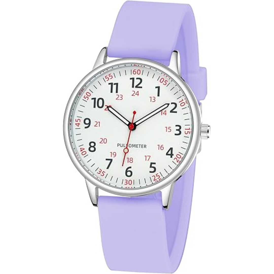 Waterproof Nurse Watch with Second Hand Silicone Medical Analog Watch