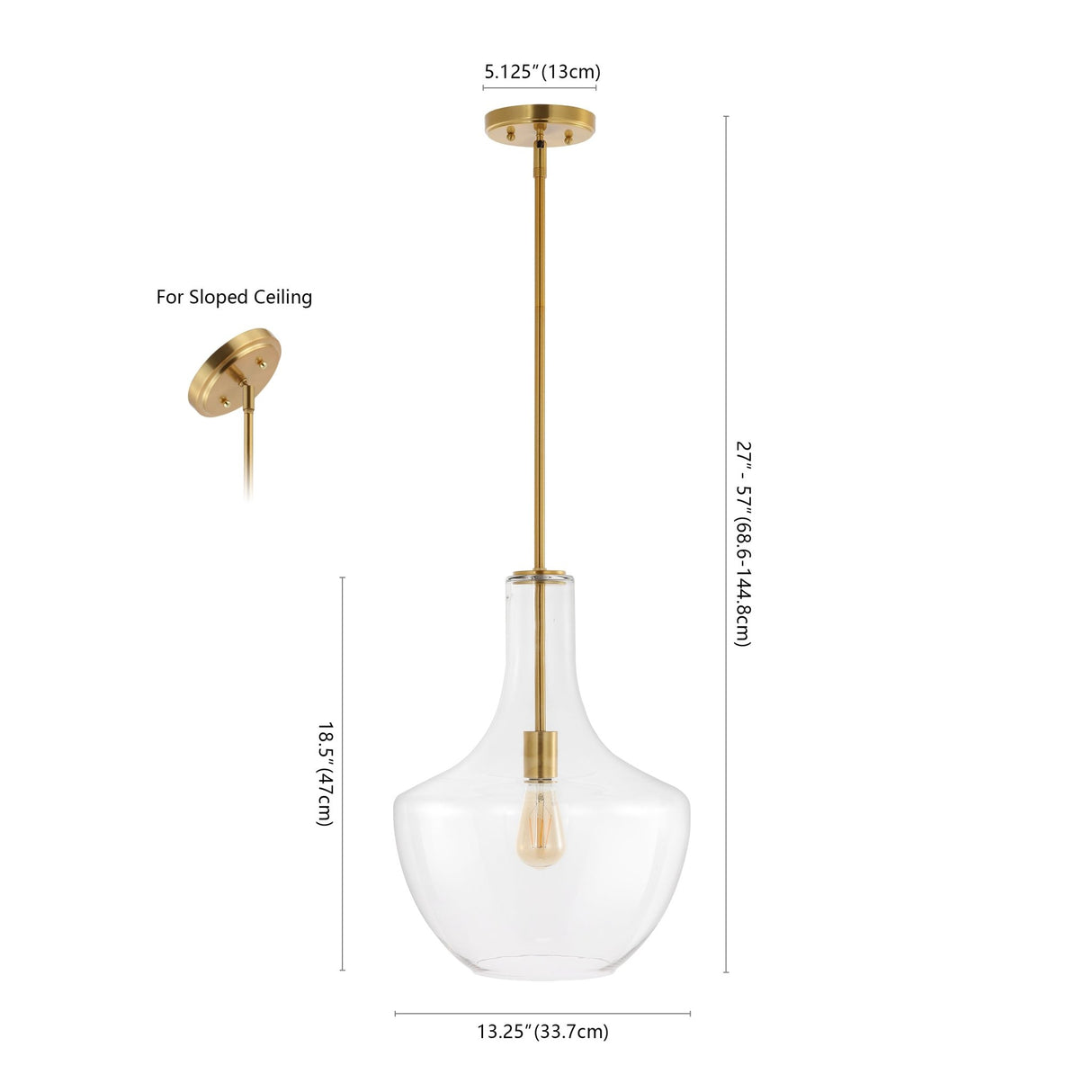 Watts 1 - light mid - century modern iron/glass led pendant - Tuesday Morning - Pendants