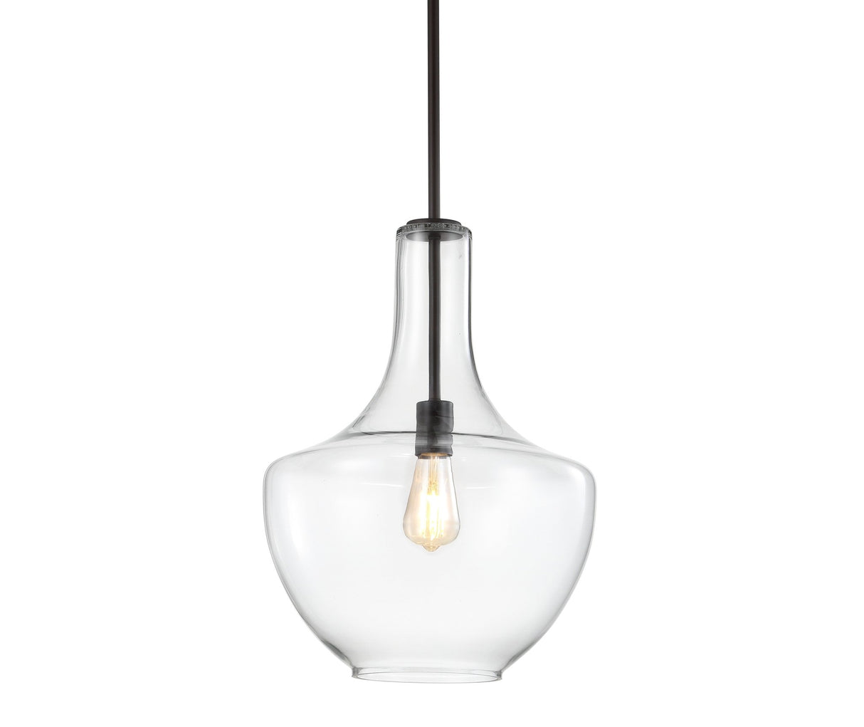 Watts 1 - light mid - century modern iron/glass led pendant - Tuesday Morning - Pendants