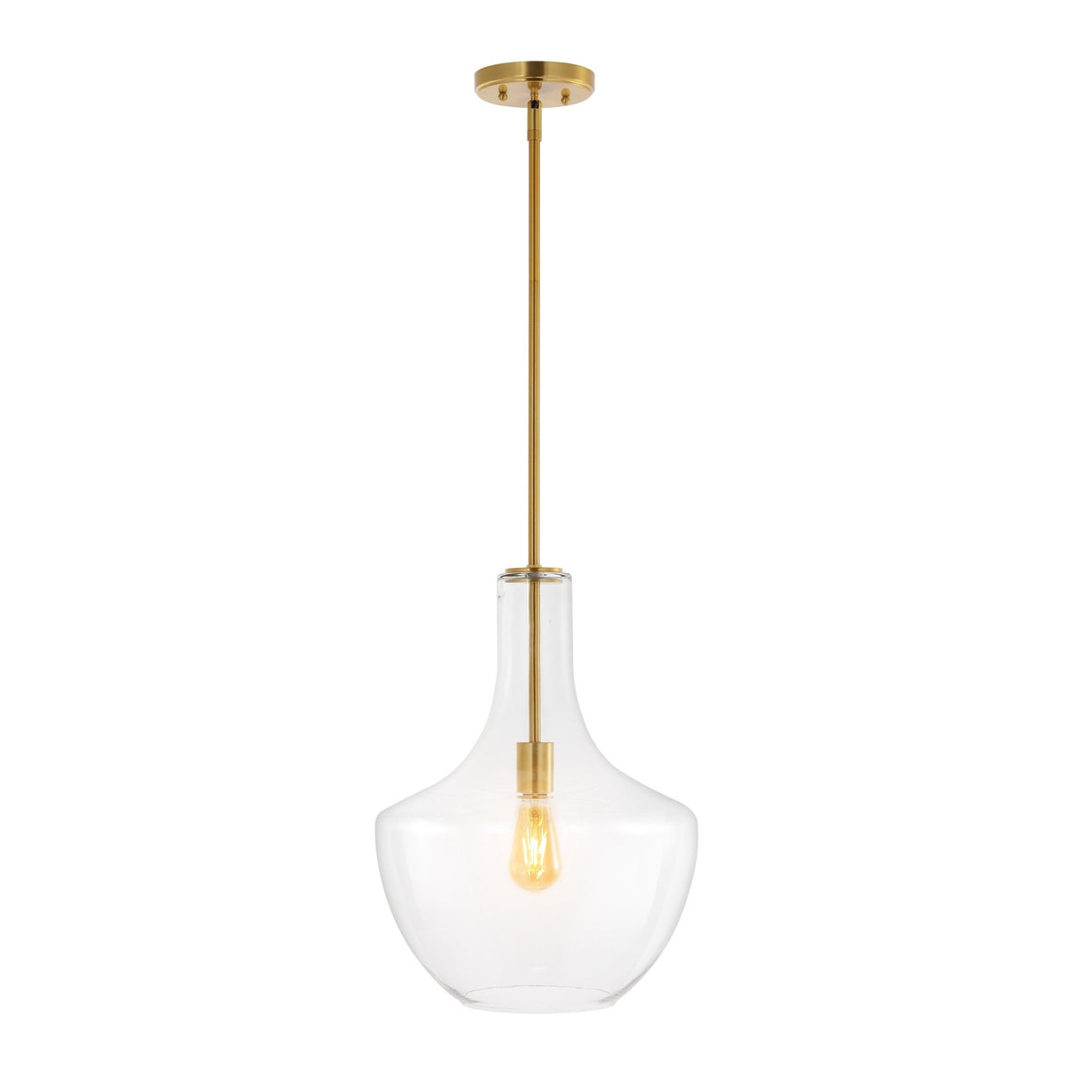 Watts 1 - light mid - century modern iron/glass led pendant - Tuesday Morning - Pendants