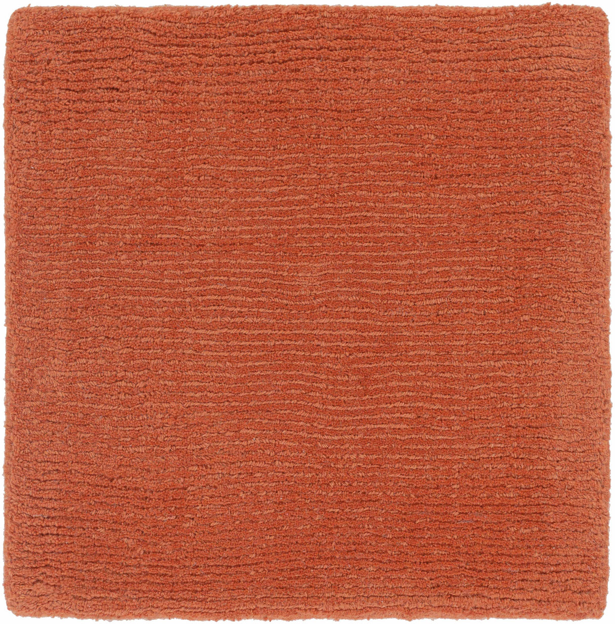 Brockton Solid Orange Wool Rug