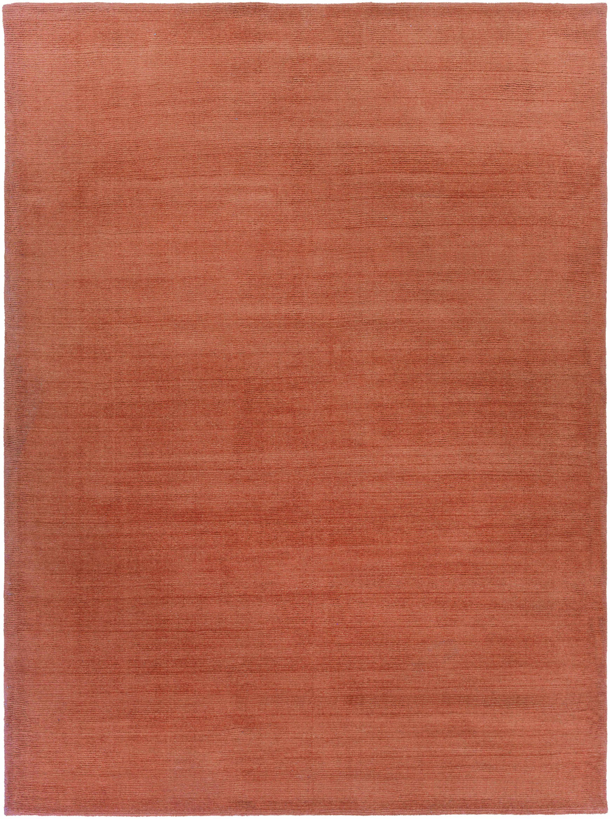 Brockton Solid Orange Wool Rug