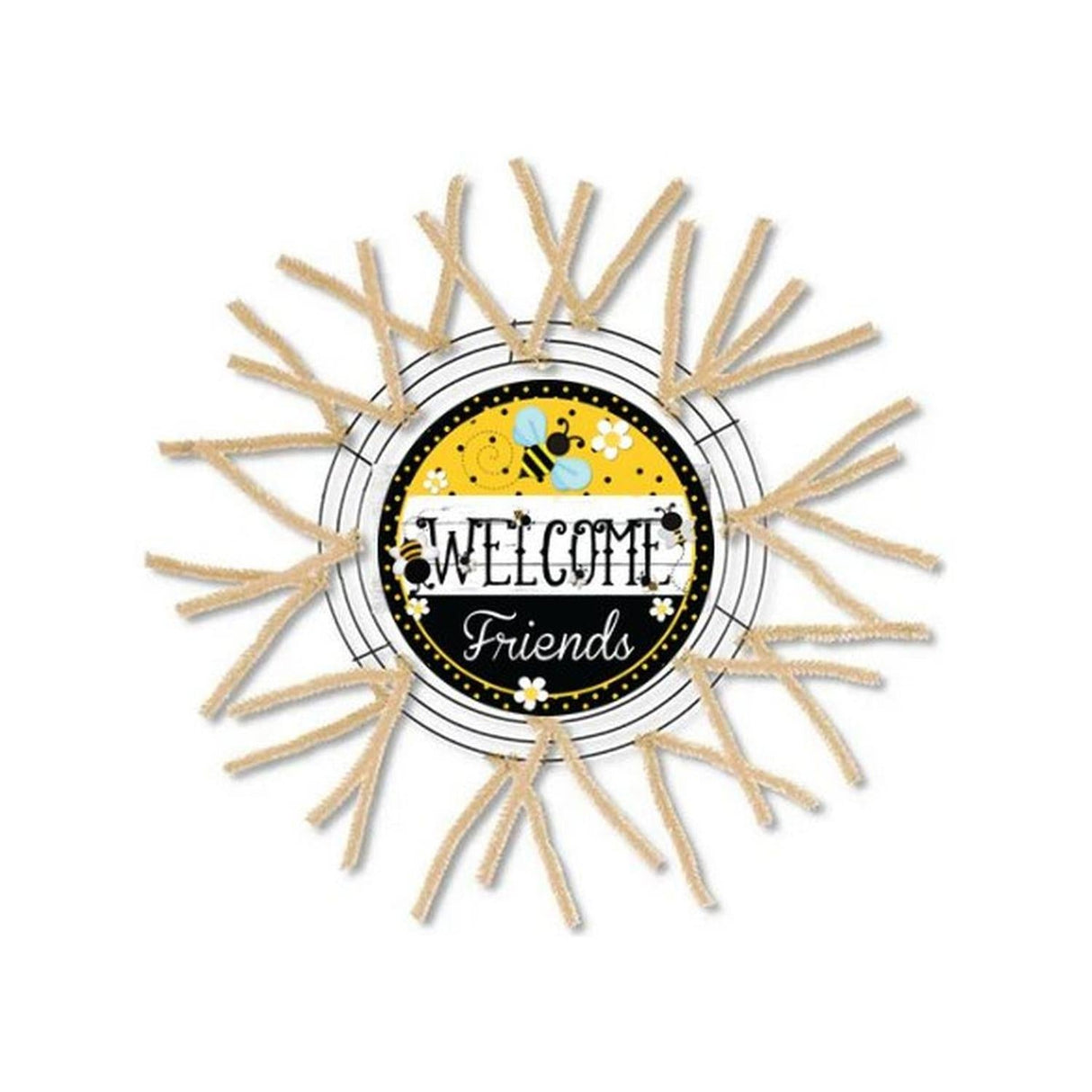 Welcome Friends Bumblebee Sign