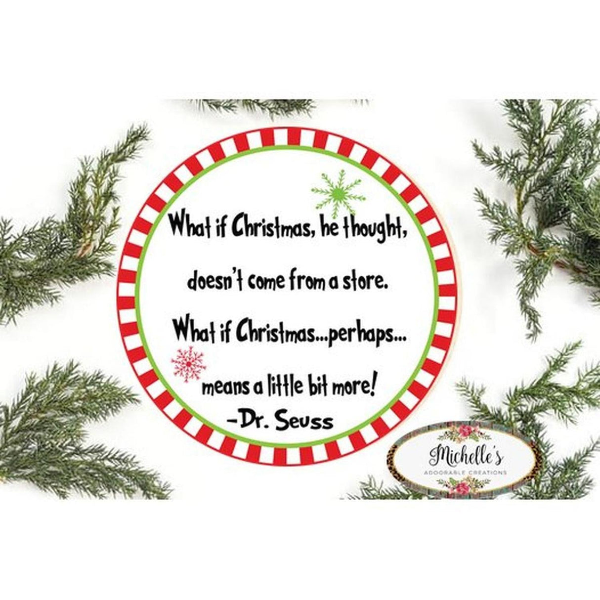 What If He Thought Christmas Sign