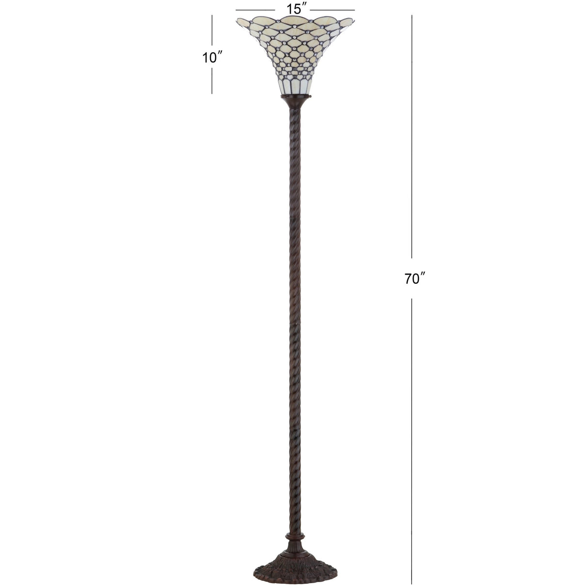 White torchiere led floor lamp - Tuesday Morning - Floor Lamps