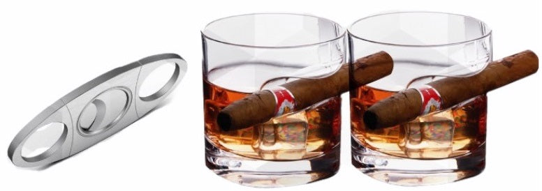 2-Pack-Whiskey-Glass-with-Built-in-Cigar-Rest-and-Cigar-Cutter-