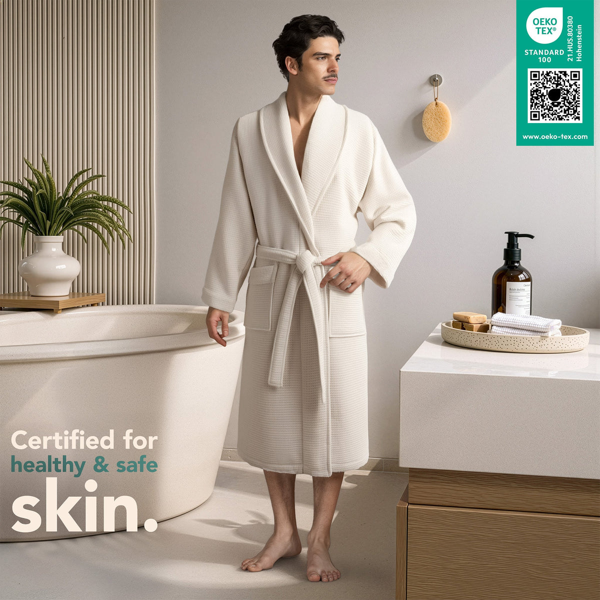 American Soft Linen Luxury Men's 100% Turkish Cotton Bathrobes Wholesale