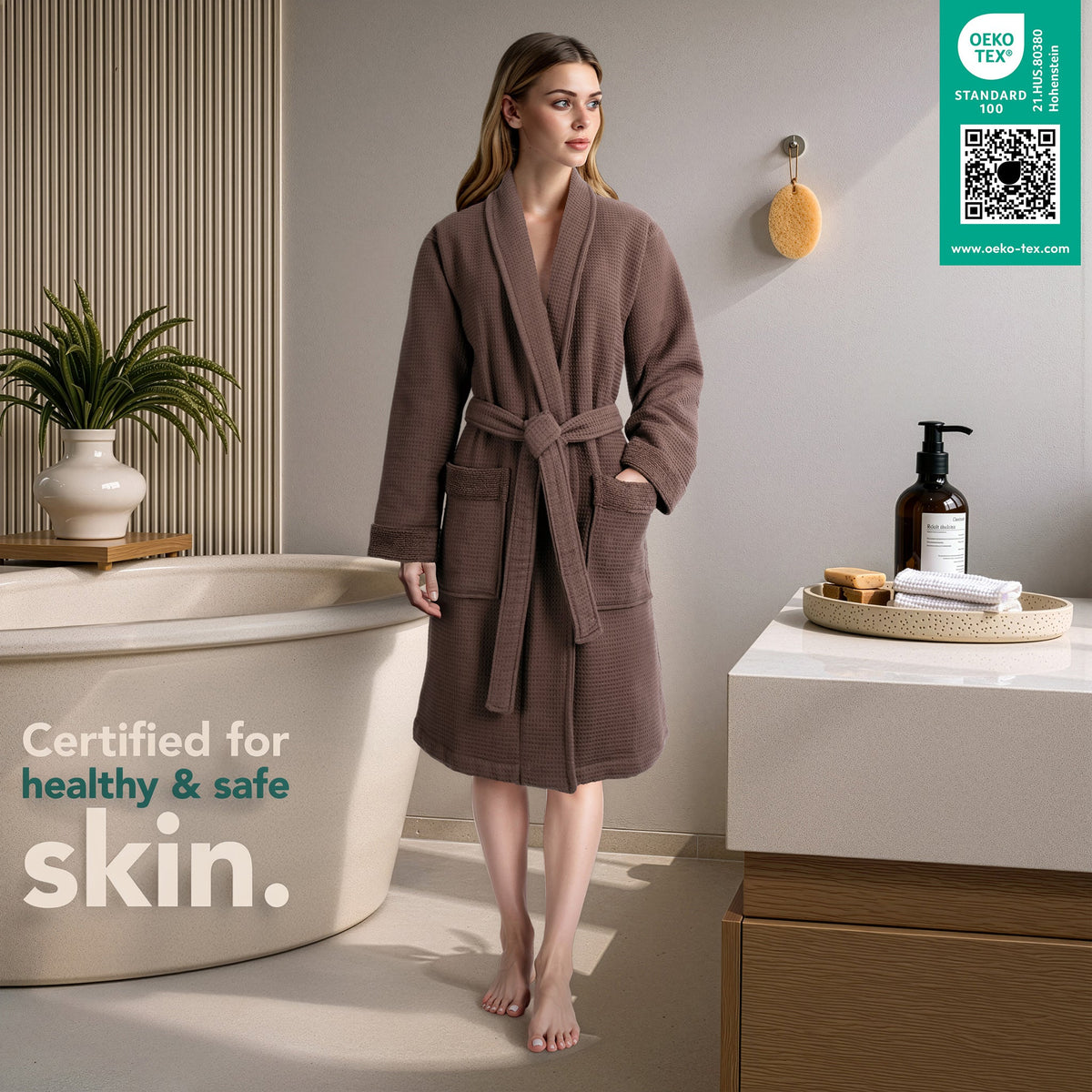 American Soft Linen Luxury Women's 100% Turkish Cotton Bathrobes Wholesale