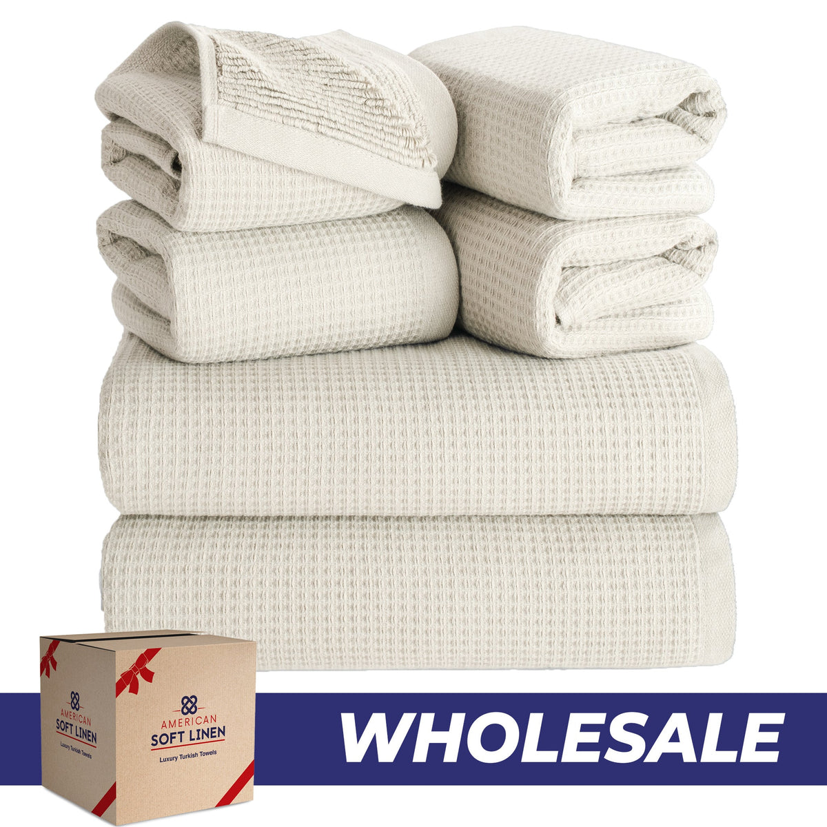 NOLA 6-Piece Turkish Towel Set – 600 GSM 100% Turkish Cotton Wholesale Case Pack of 10