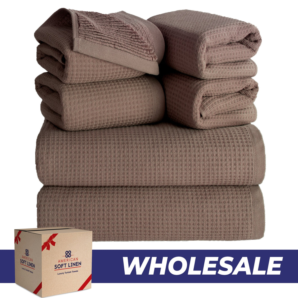 NOLA 6-Piece Turkish Towel Set – 600 GSM 100% Turkish Cotton Wholesale Case Pack of 10
