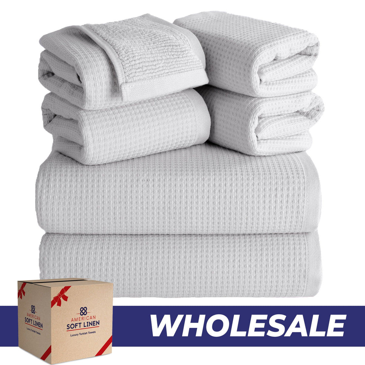 NOLA 6-Piece Turkish Towel Set – 600 GSM 100% Turkish Cotton Wholesale Case Pack of 10