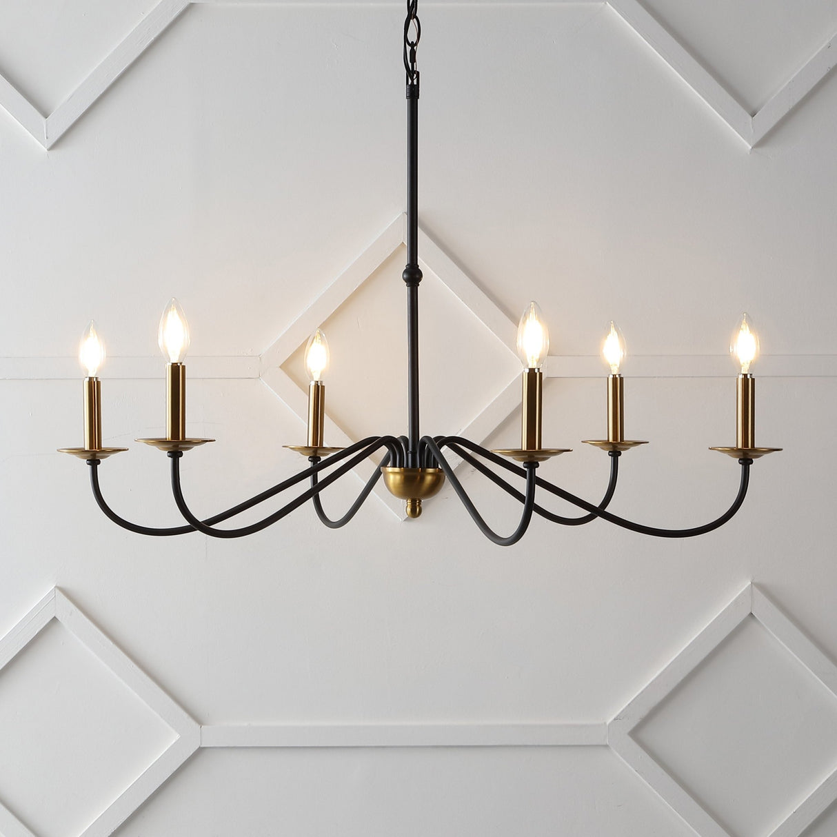 Wicklow 6 - light bohemian farmhouse iron led chandelier - Tuesday Morning - Chandeliers