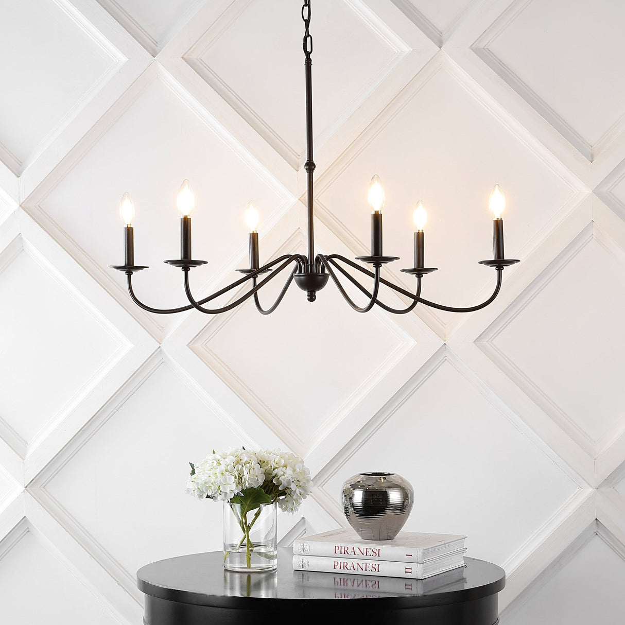 Wicklow 6 - light bohemian farmhouse iron led chandelier - Tuesday Morning - Chandeliers