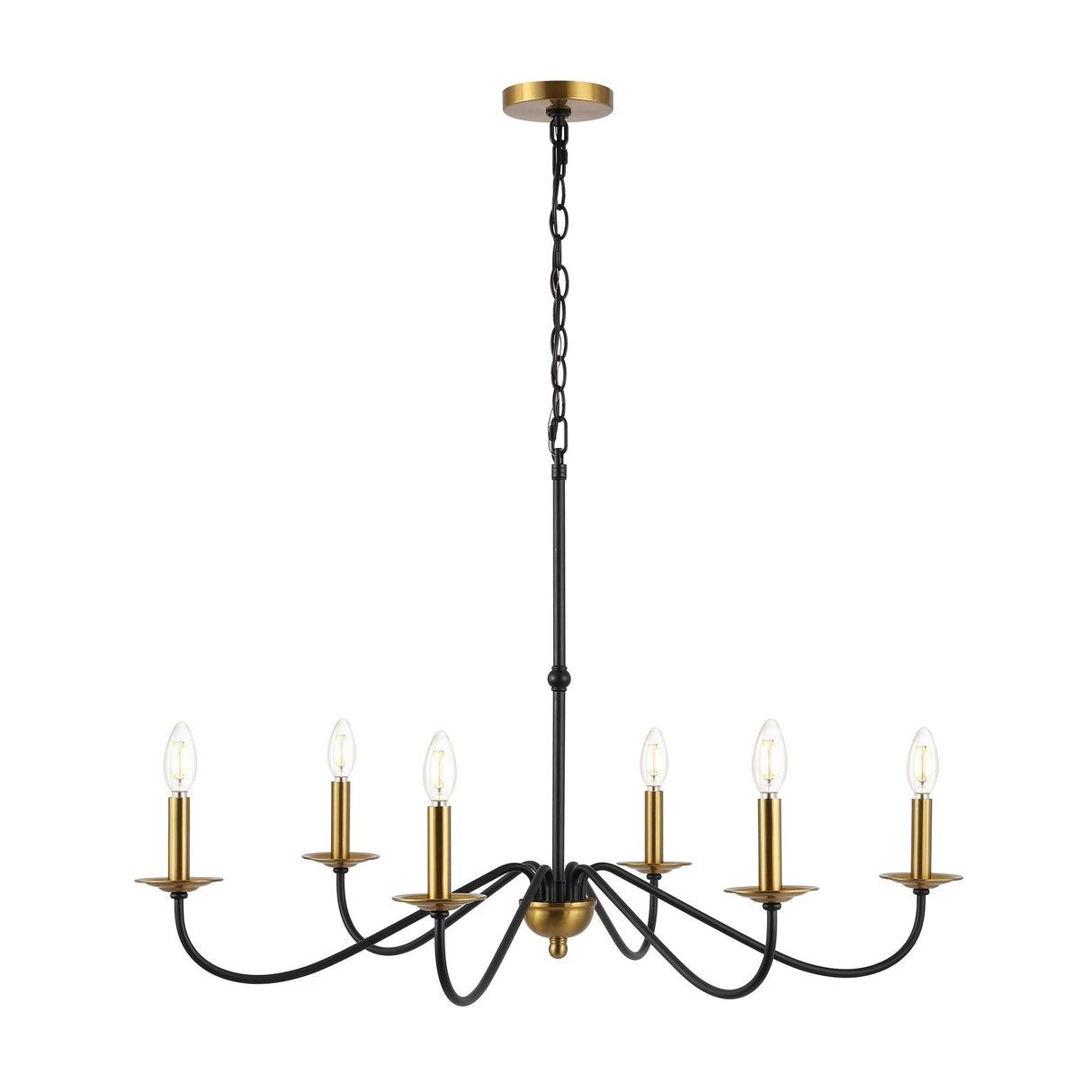 Wicklow 6 - light bohemian farmhouse iron led chandelier - Tuesday Morning - Chandeliers