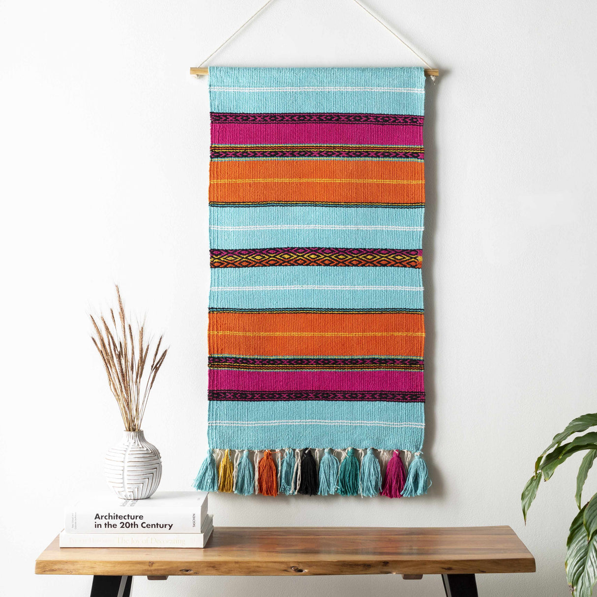 Wiri Multicolor Striped Tassel Wall Hanging