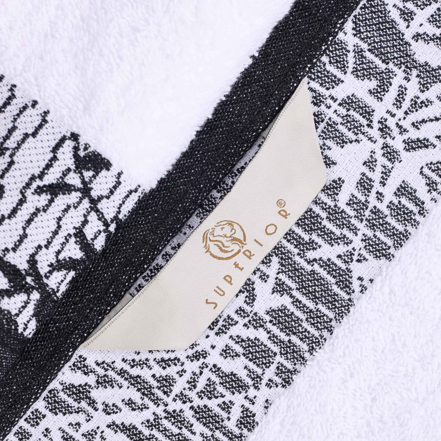 Cotton Floral Jacquard Border Bath Towel Set of 4 - Bath Towel by Superior Brand