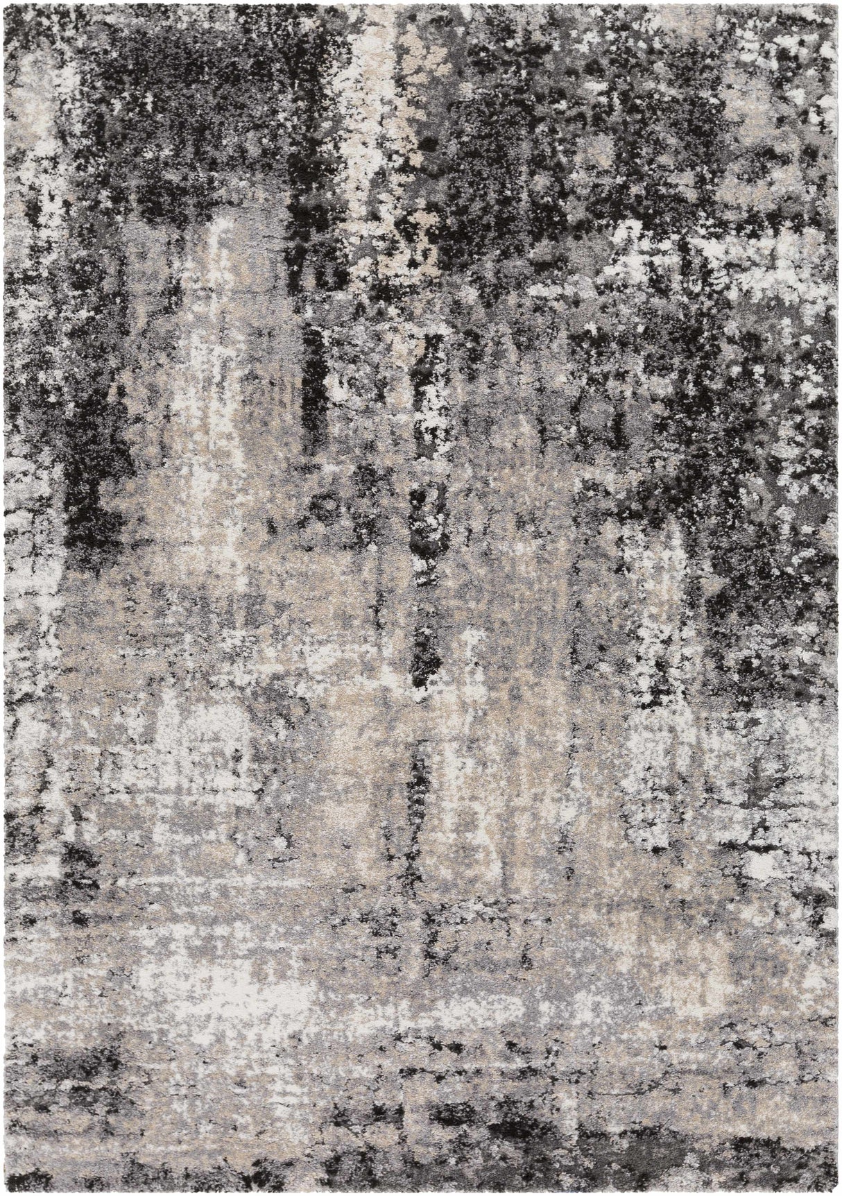 Witchford Abstract Charcoal Thick Rug
