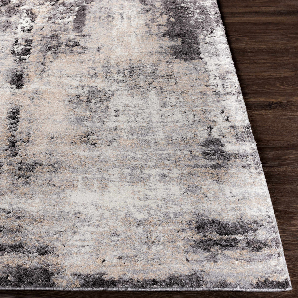 Witchford Abstract Charcoal Thick Rug
