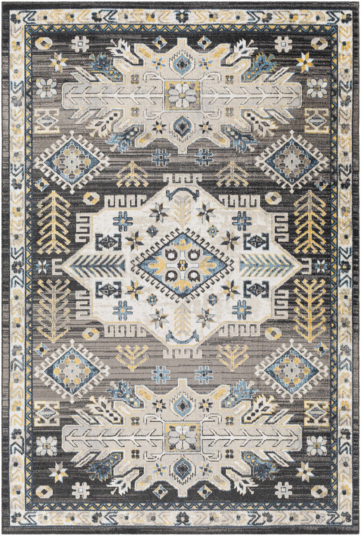 Cabacungan Black & Blue Washable Rug - Clearance