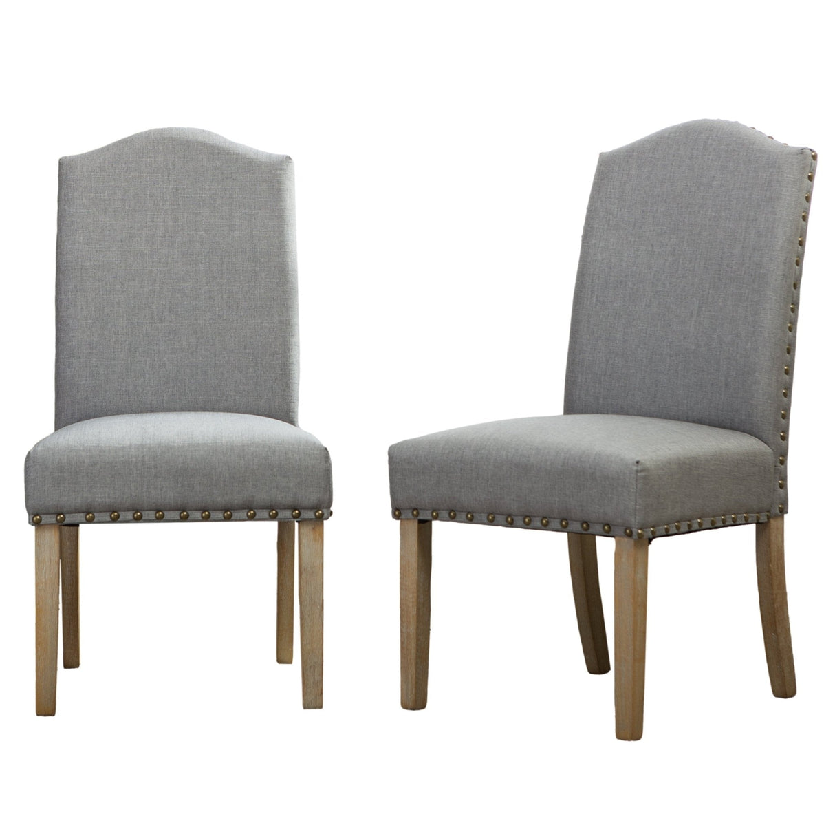 Wolen Upholstered Dining Chair with Nailhead Trim and High Back, Set of 2 - Dining Chairs