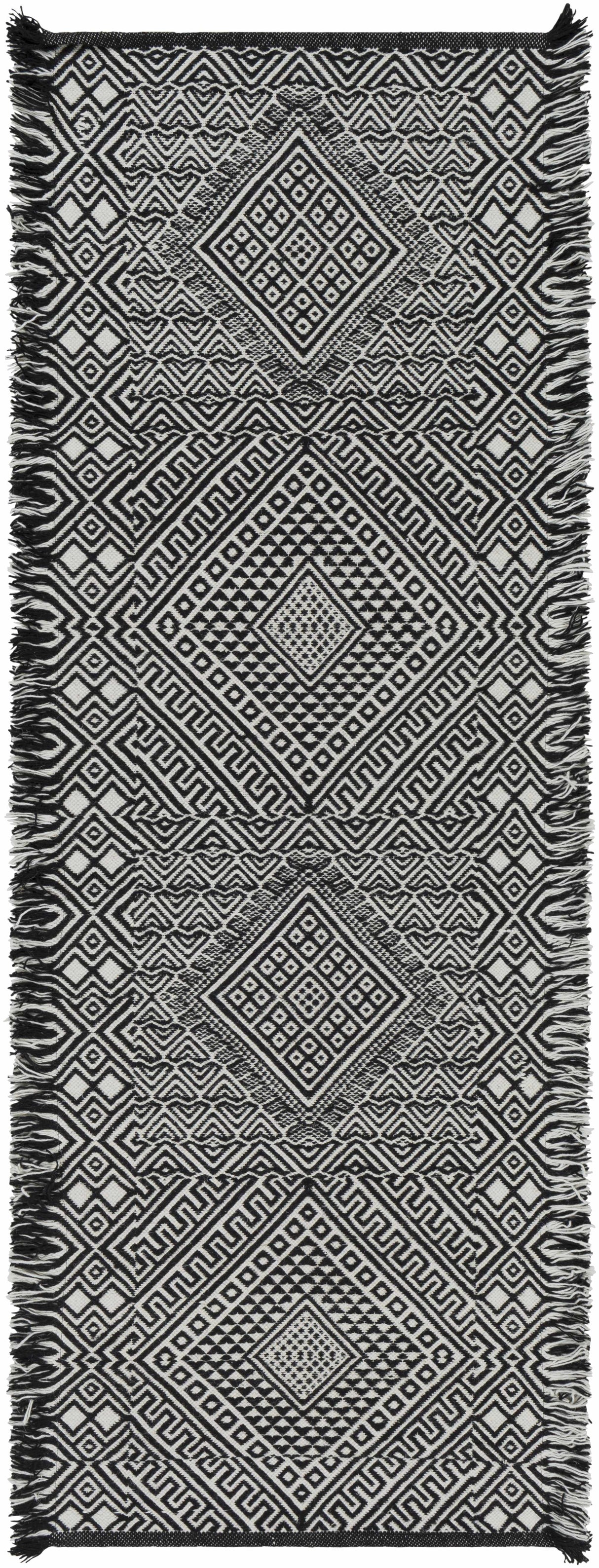 Wundowie Black&Ivory Diamond Wool Rug - Clearance