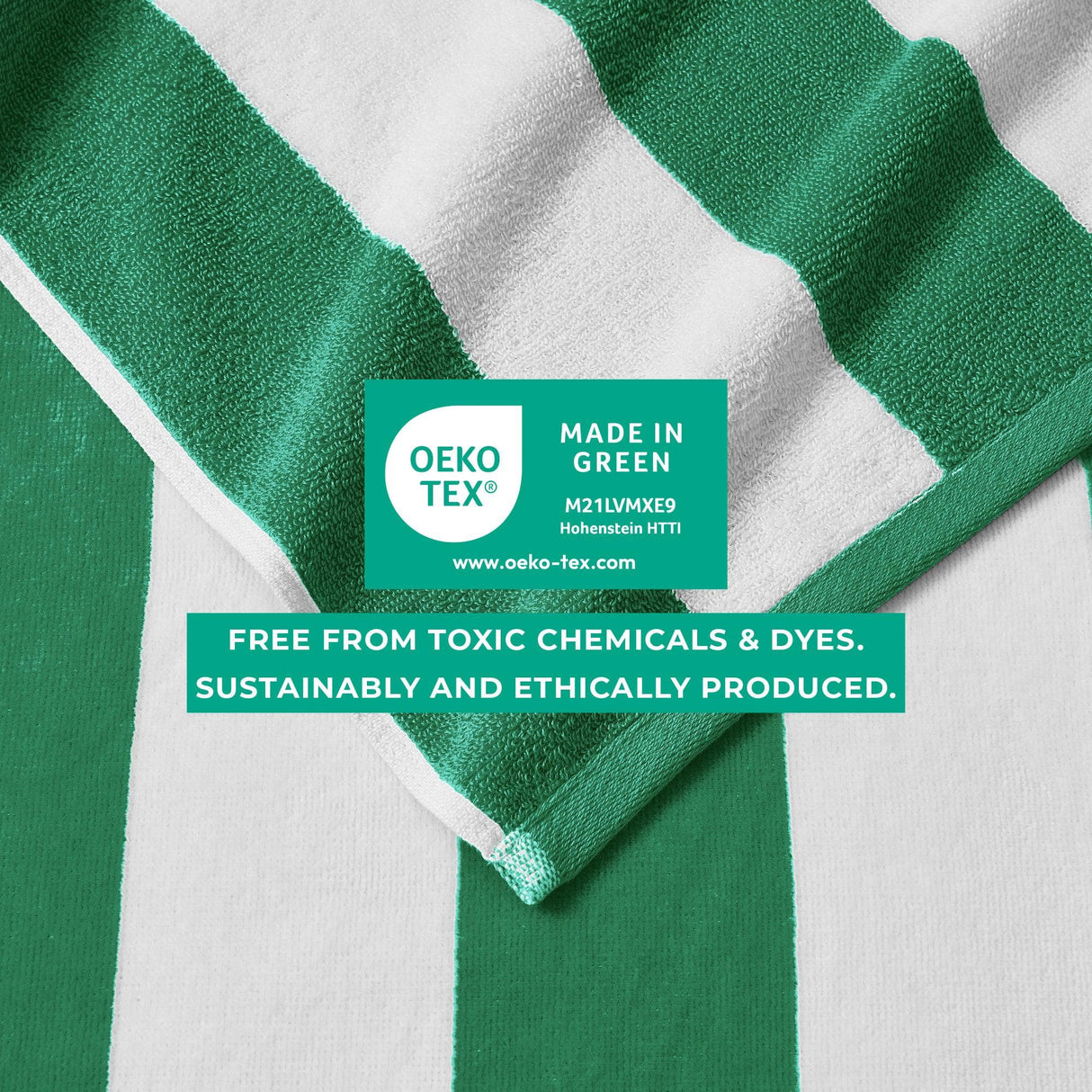 Cotton Velour Cabana Stripe Beach Towel - Novia Collection