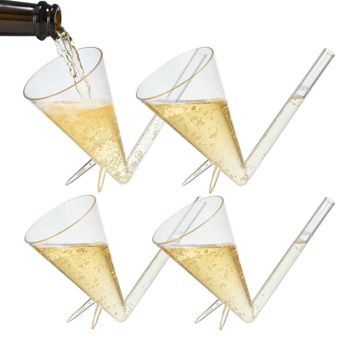 Festa Acrylic Champagne Shooter, Set of 4