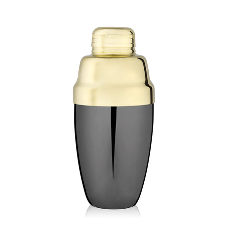 Deco-heavyweight-cocktail-shaker-in-black-&-gold-viski®-Cocktail-Shakers-&-Tools