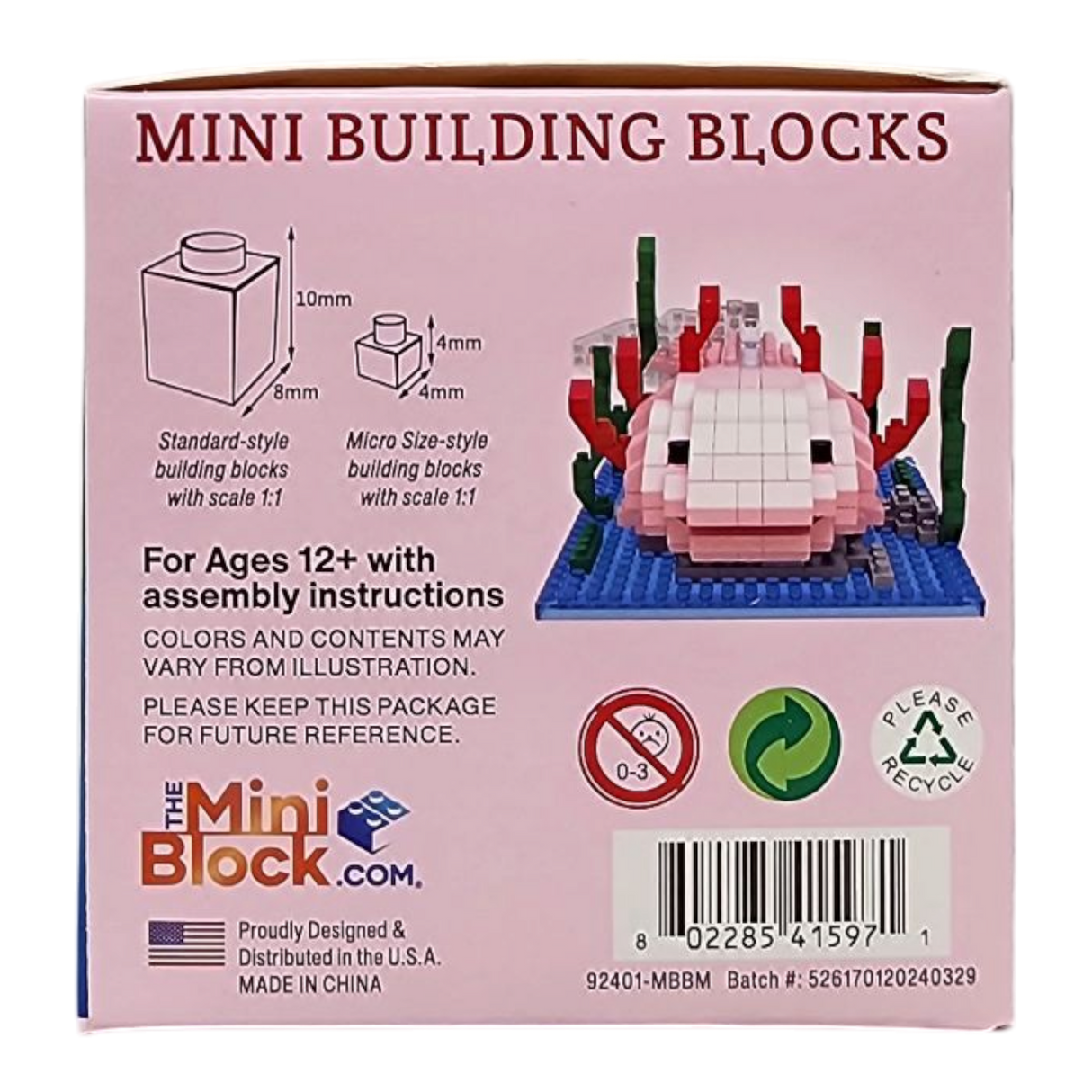 Mini Building Blocks - Axolotl