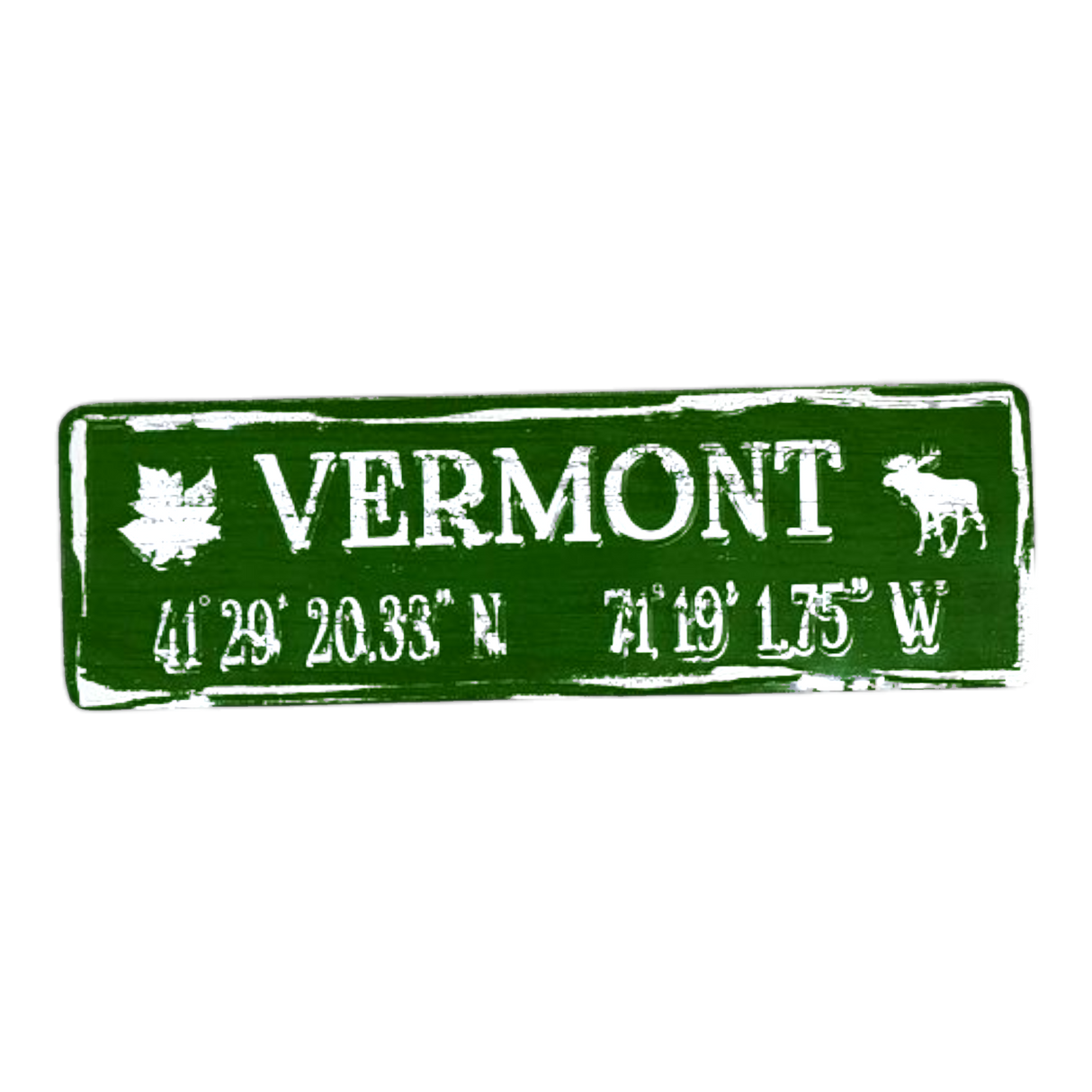 Vermont Coordinates Magnet
