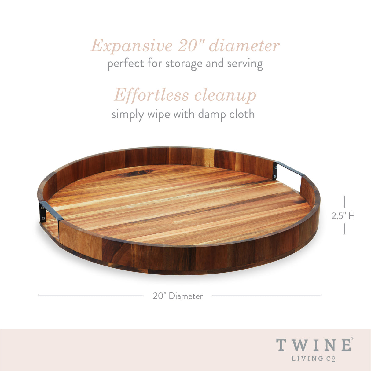 Acacia lazy susan by twine living™