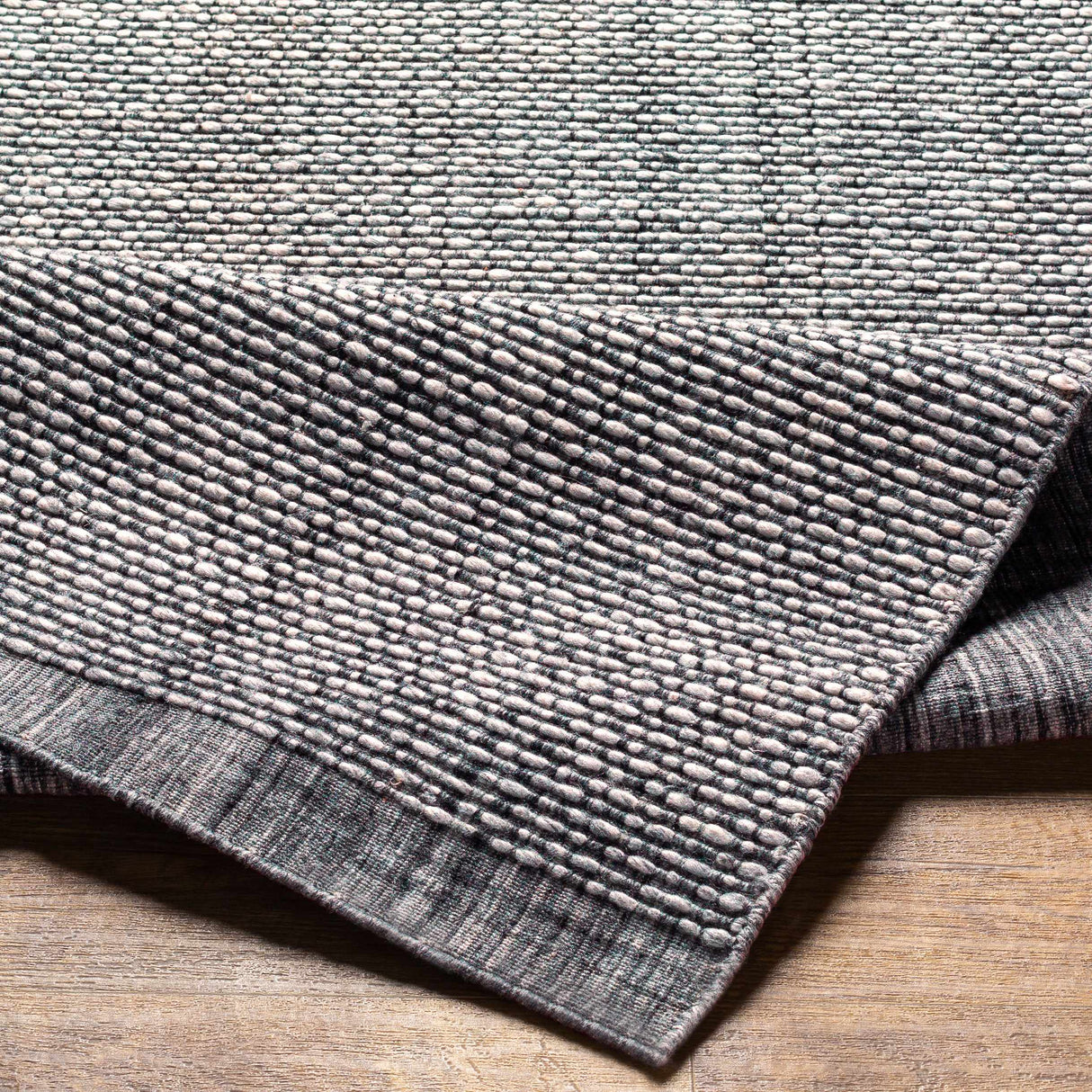 Hand Loomed Light Gray Area Rug - Clearance