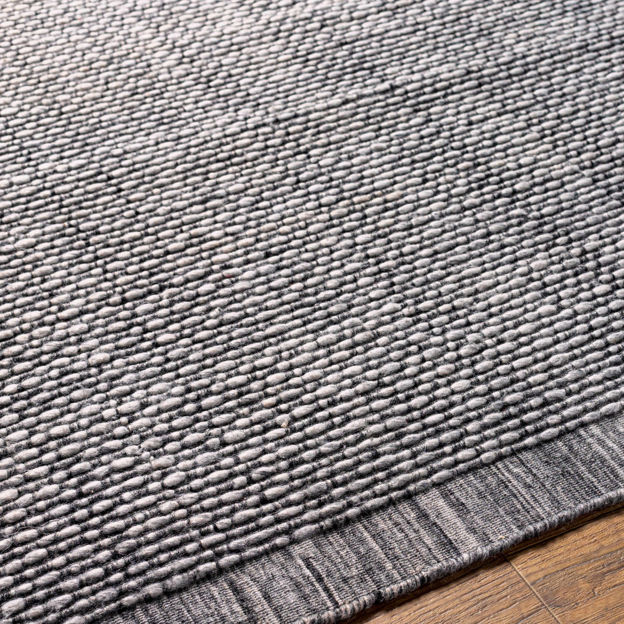 Hand Loomed Light Gray Area Rug - Clearance