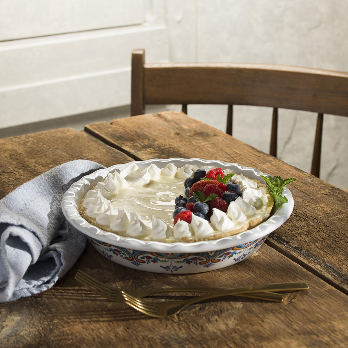 Zanzibar Artisan - Inspired Ceramic Pie Dish - Tuesday Morning - Plates