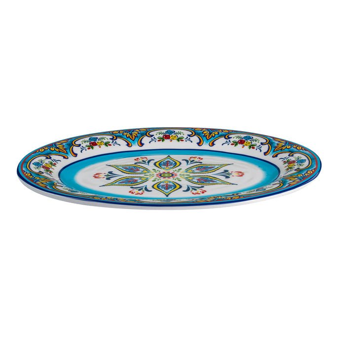 Zanzibar Hand - Painted Oval Platter – 16.14” - Tuesday Morning - Serving Platters