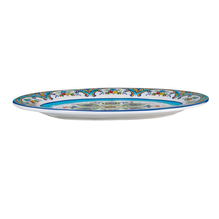 Zanzibar Hand - Painted Oval Platter – 16.14” - Tuesday Morning - Serving Platters
