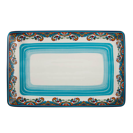 Zanzibar Rectangular Serving Platter – Oven - Safe Stoneware - Tuesday Morning - Bakeware