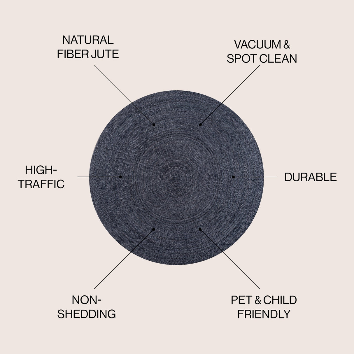 Zara Braided Coastal Cottage Round Area Rug - Tuesday Morning - Area Rugs