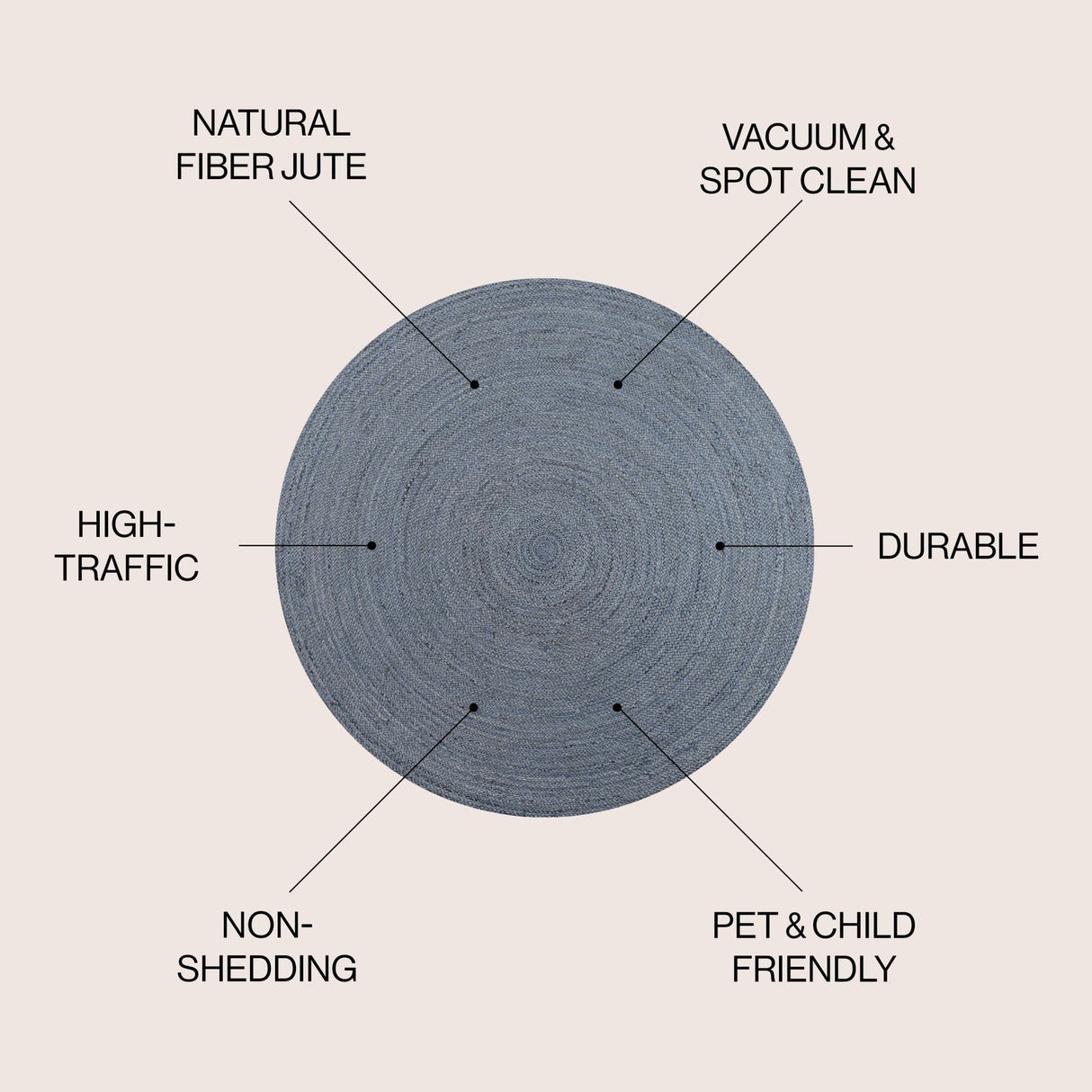 Zara Braided Coastal Cottage Round Area Rug - Tuesday Morning - Area Rugs