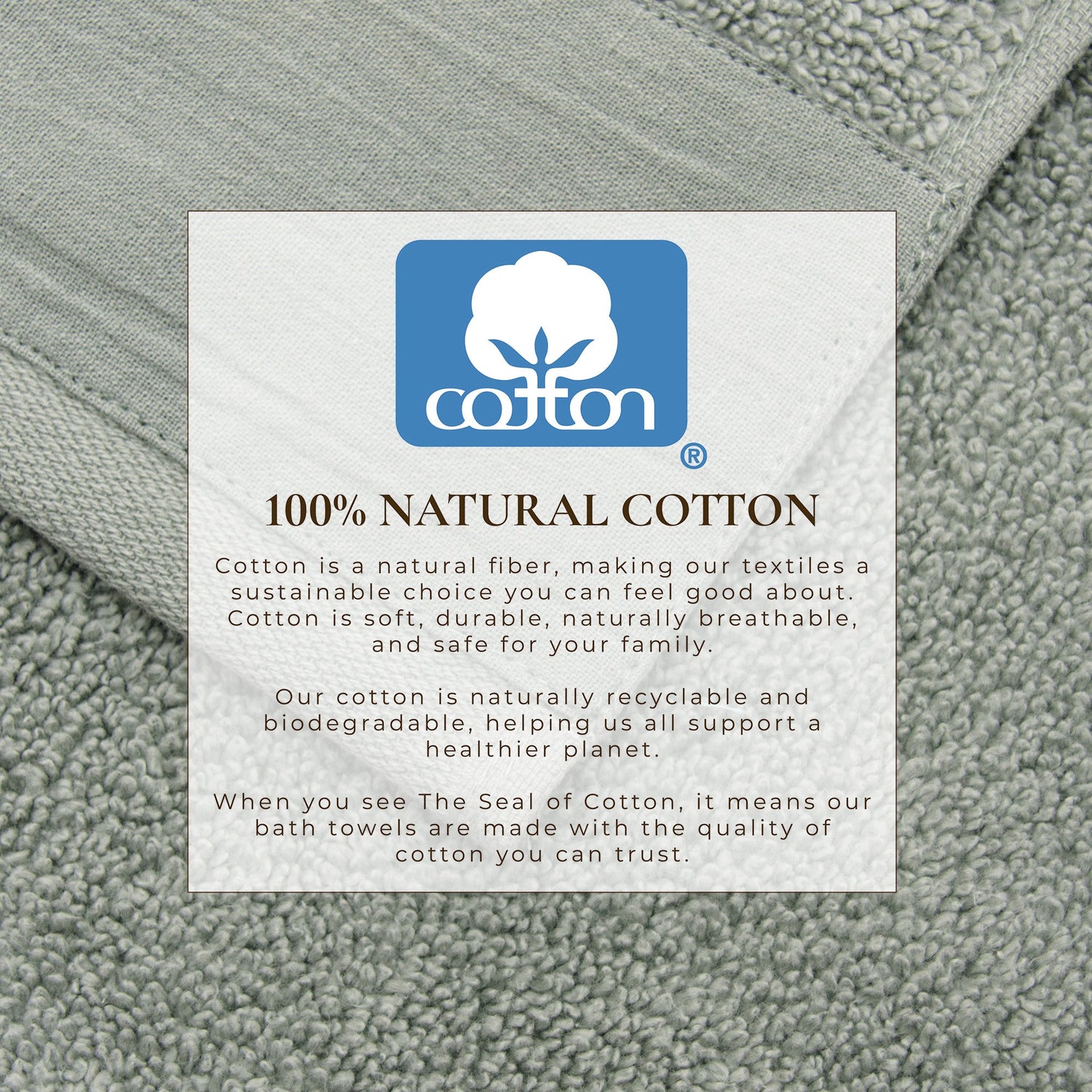 Cotton Linen-Like Border 6-Piece Towel Set - Priya Collection