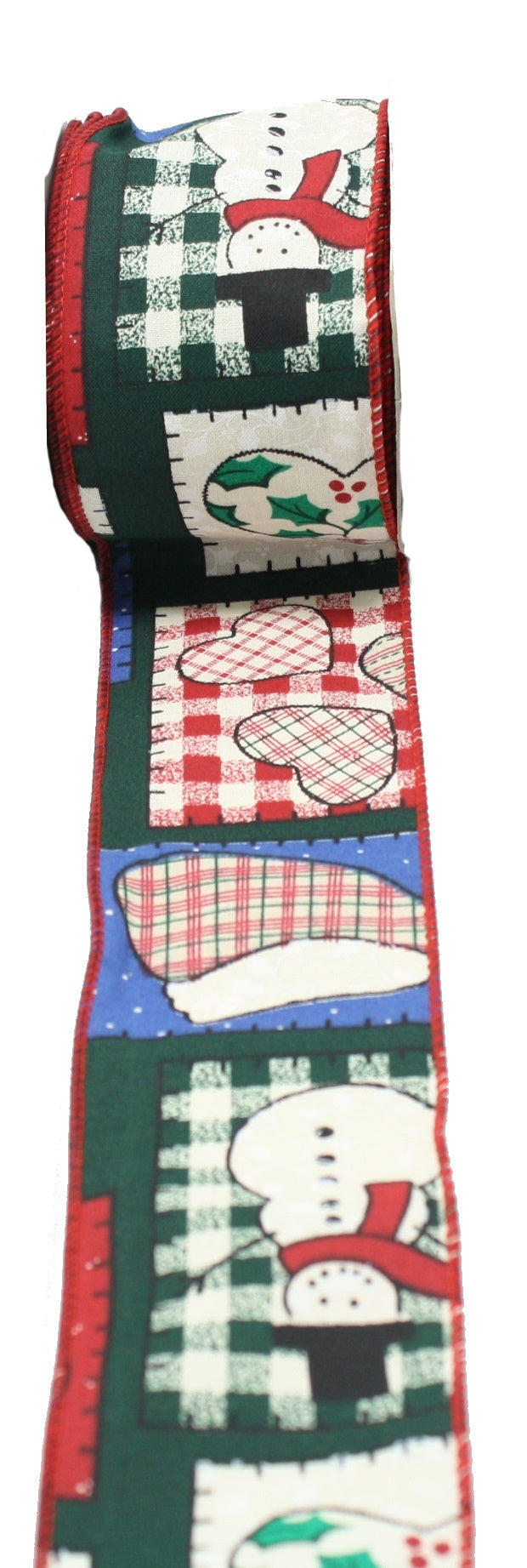 Patchwork Christmas Icons Wired Ribbon