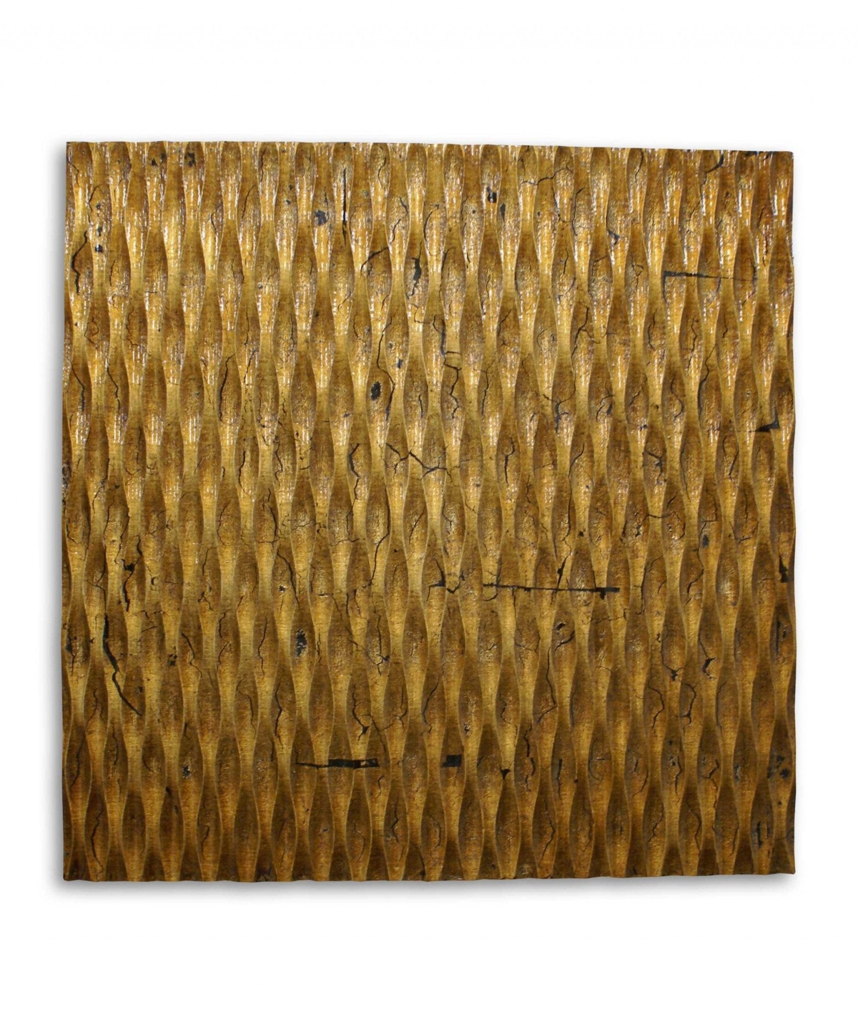 1-X-24-X-24-Gold-Metallic-Ridge-Wall-Art-Wood-Wall-Art-Wall-Art