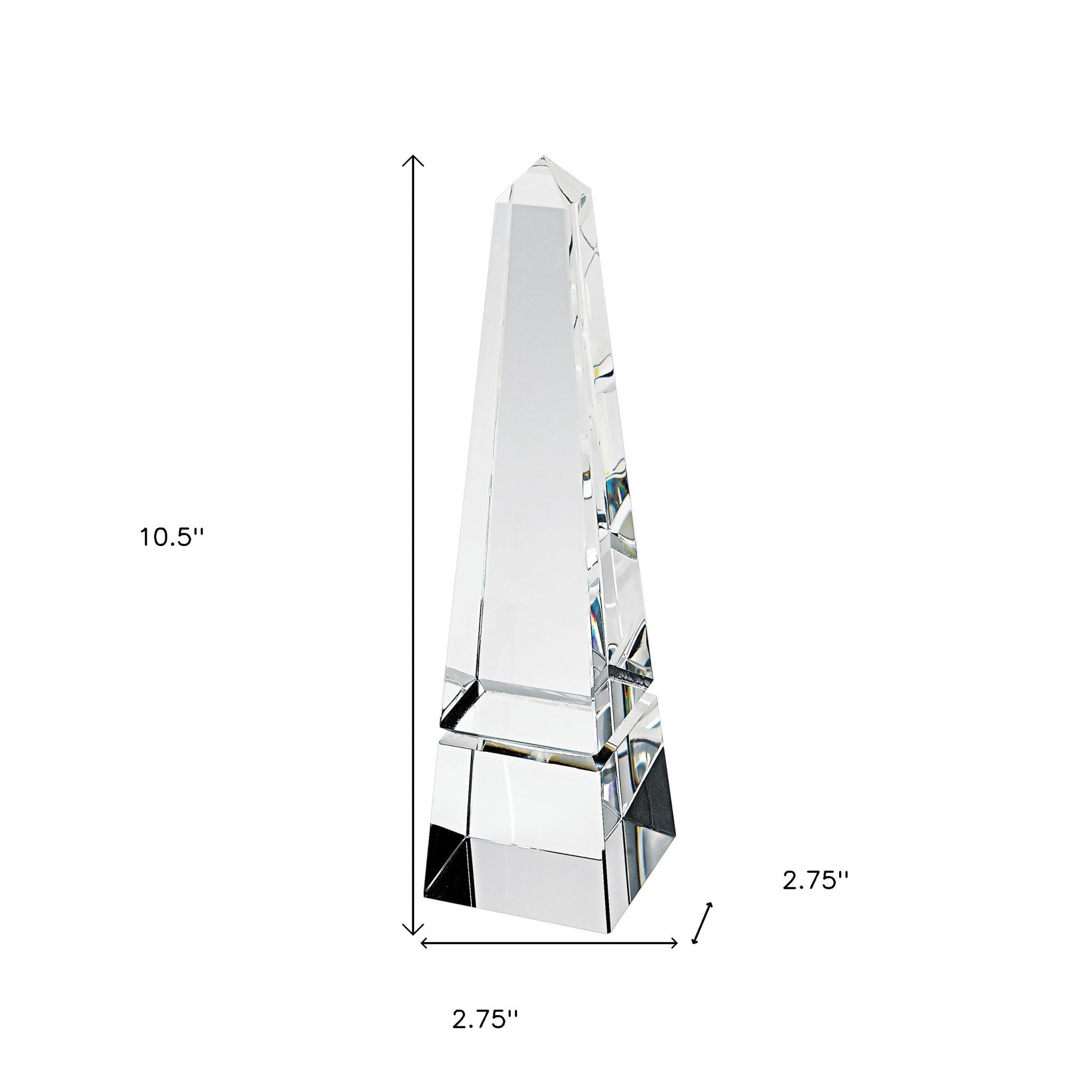 10 Hand Crafted Crystal Obelisk - Tuesday Morning-Sculptures