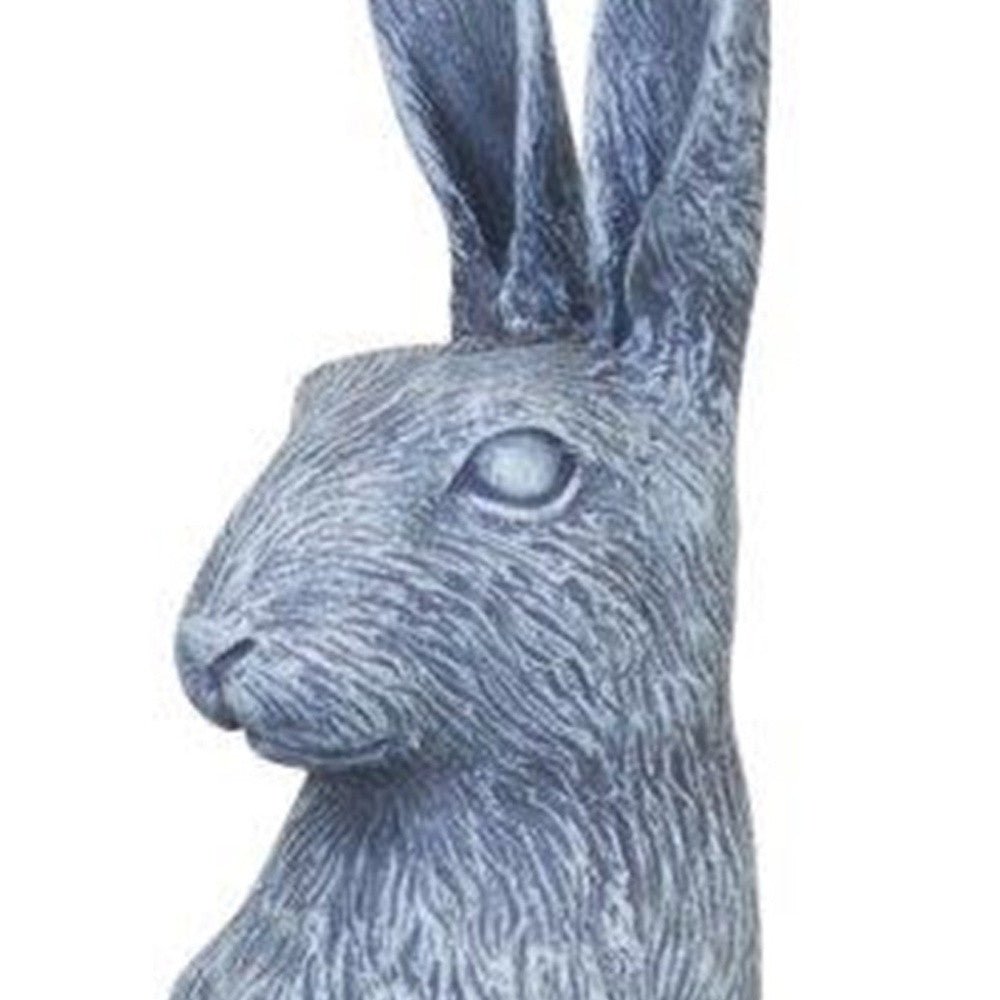 11" Gray and White Polyresin Rabbit Figurine - Tuesday Morning-Sculptures
