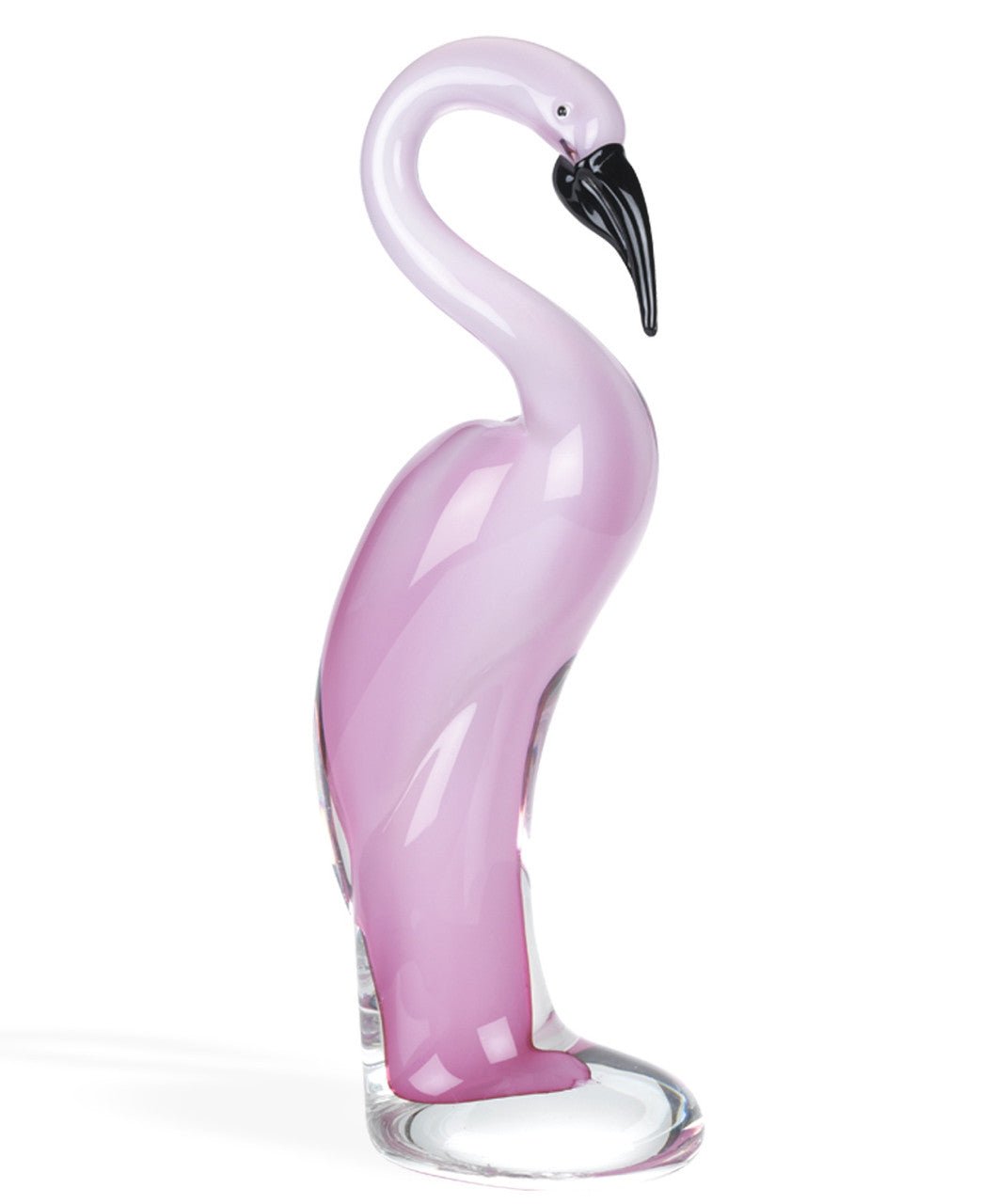 13 Mouth Blown Pink Flamingo Art Glass - Tuesday Morning-Sculptures