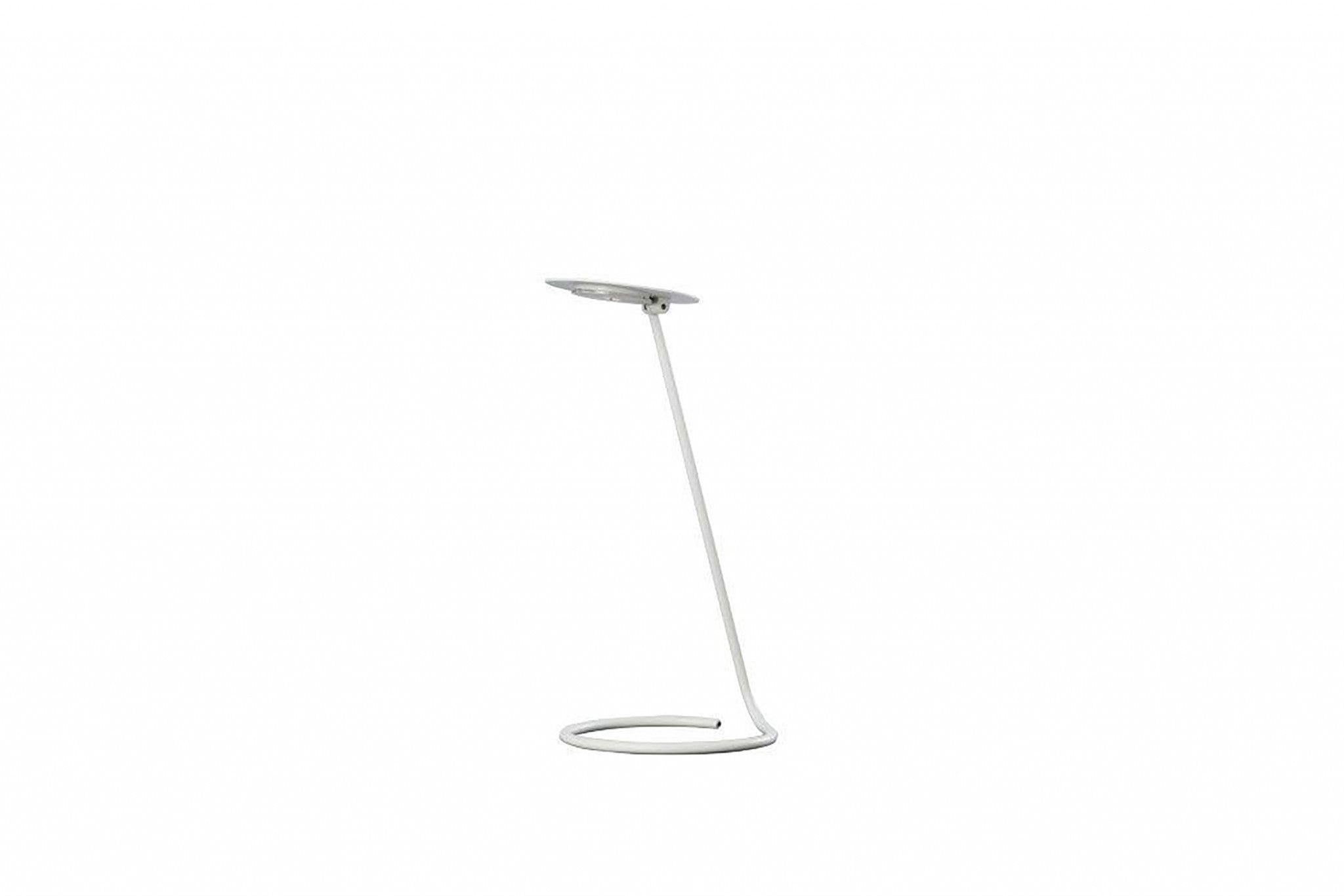 15" White Metal Desk Table Lamp With White Shade - Tuesday Morning-Table Lamps