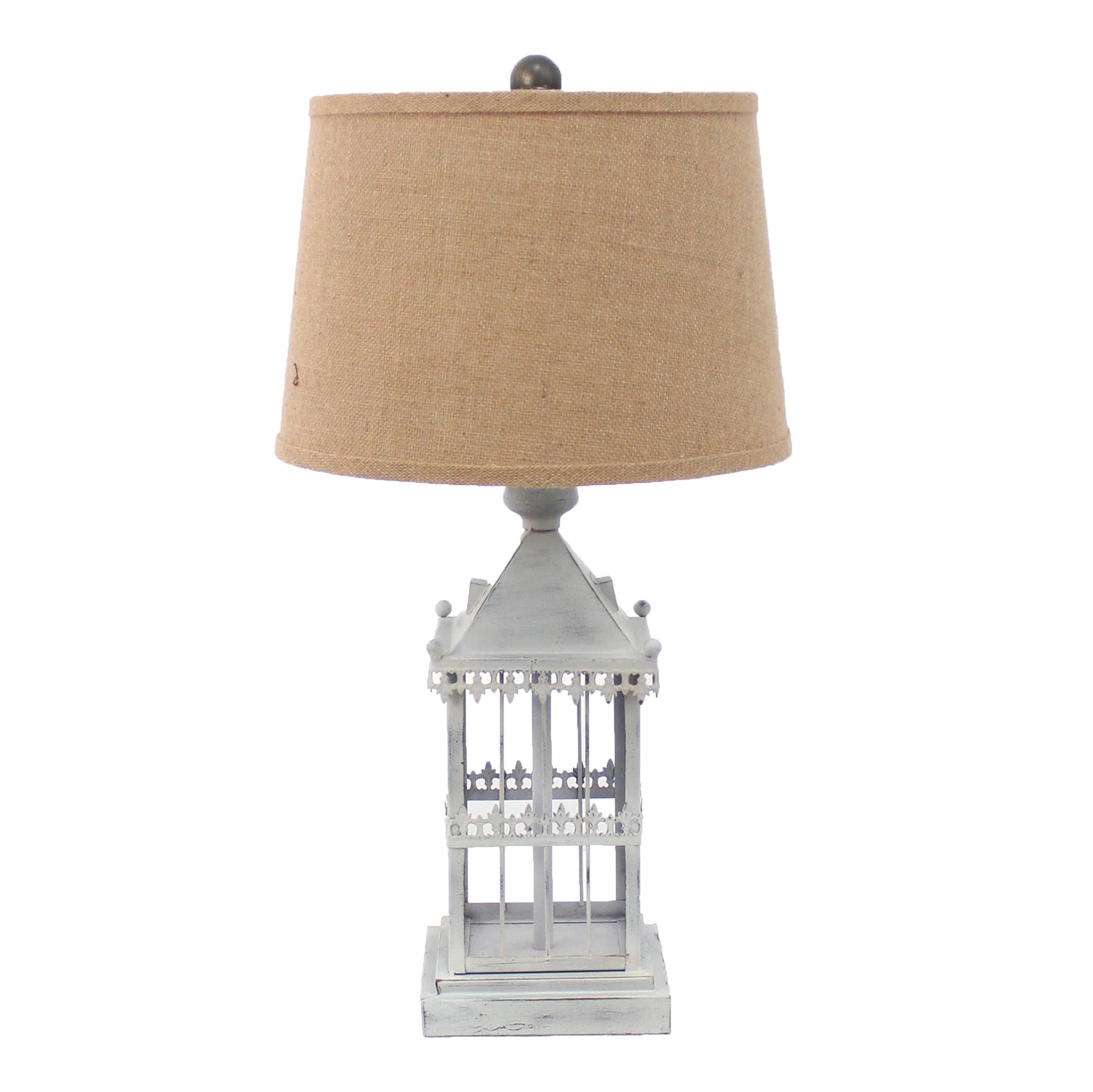 15-X-12-X-25.75-Gray-Country-Cottage-Castle-Table-Lamp-Table-Lamps