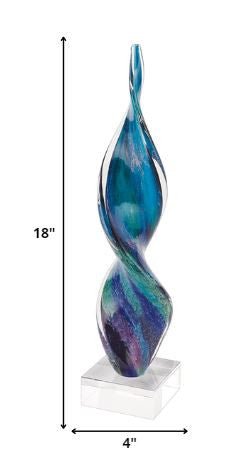 18 Multicolor Art Glass Corkscrew Centerpiece - Tuesday Morning-Sculptures