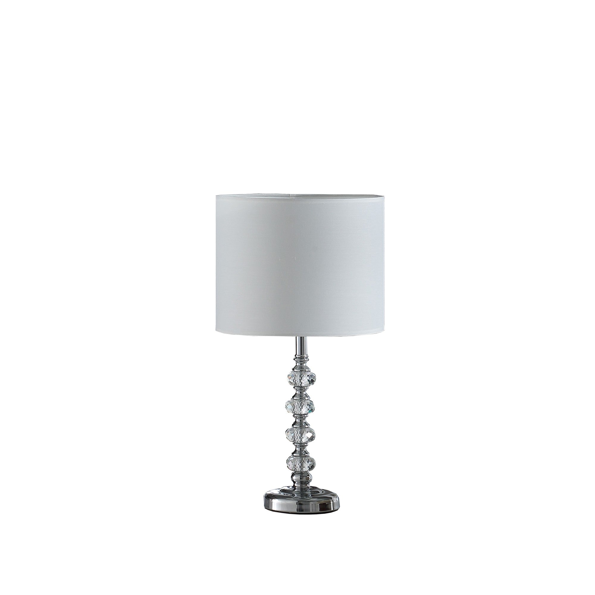 18" Silver Metal Table Lamp With White Globe Shade - Tuesday Morning-Table Lamps